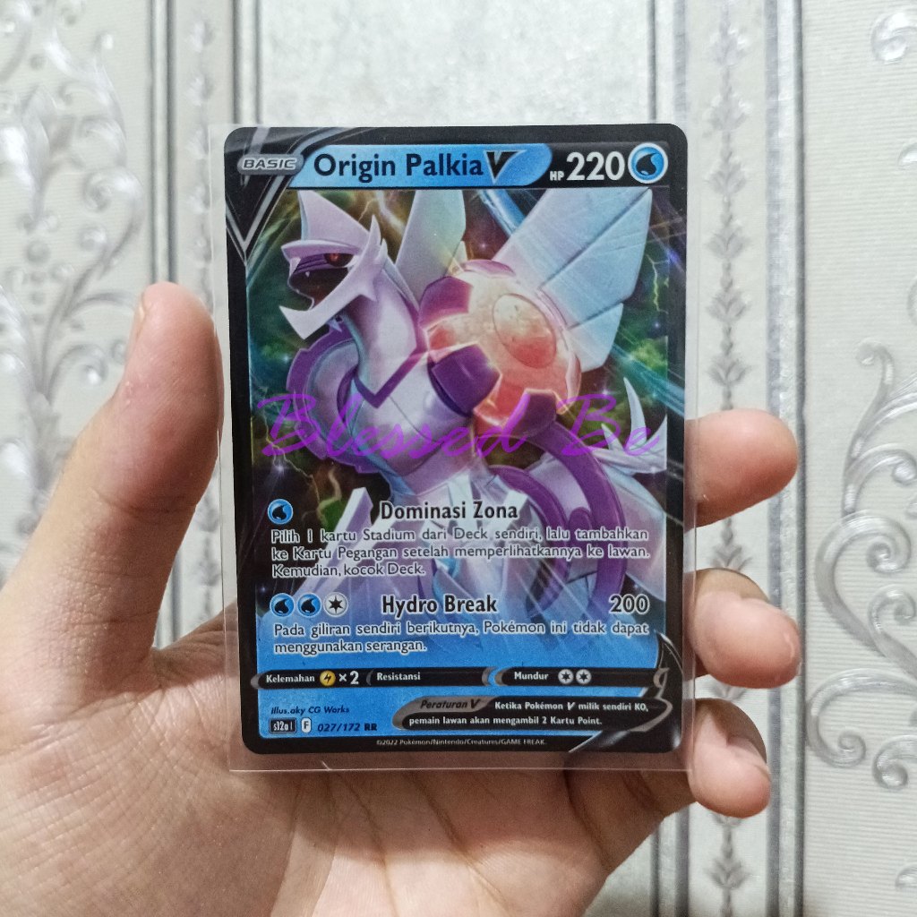Kartu Pokemon Ori Origin Palkia V 027/172 Bahasa Indonesia