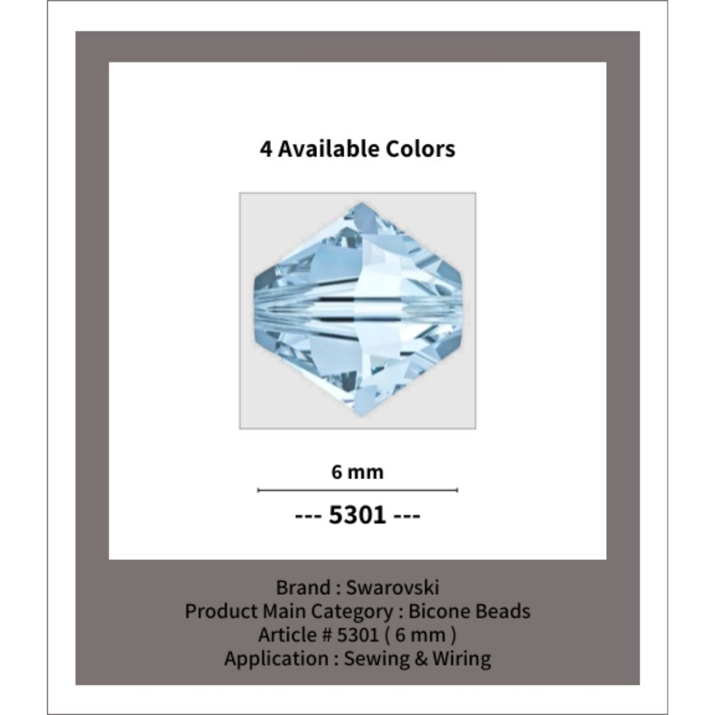 SWAROVSKI™ - 6 MM Bicone Beads - Article # 5301 - Swarovski Crystal - Kristal Swarovski - Crystal Sw