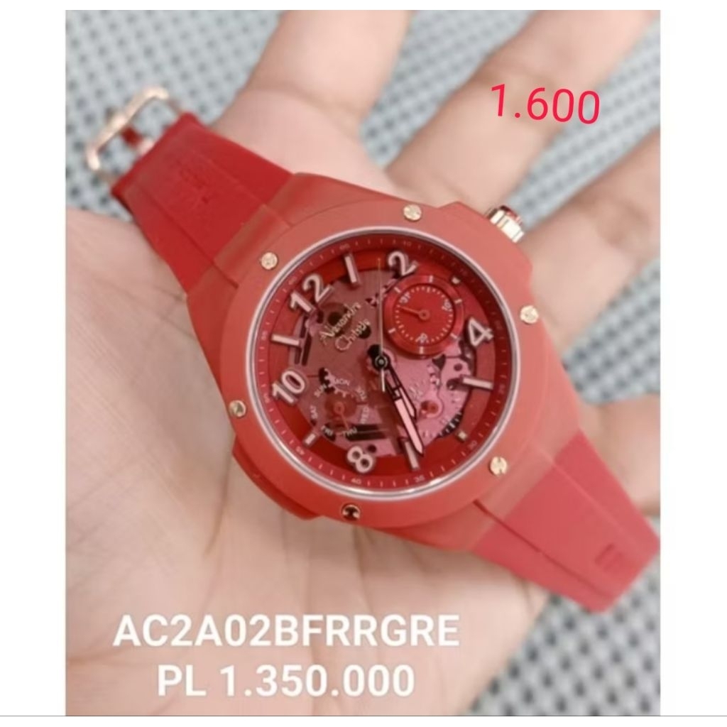 JAM TANGAN AC RUBBER WANITA MERAH Marron 0183