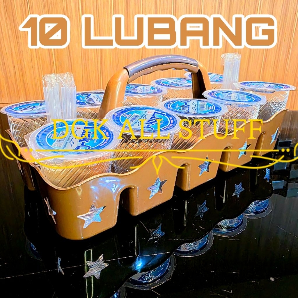 Keranjang Rak Tempat Wadah Aqua Cup Gelas Cangkir Air Mineral Minuman Tenteng Jinjing Bergagang Gaga