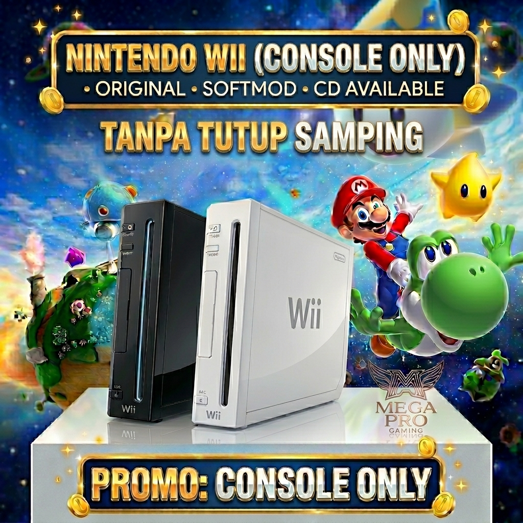 MP Softmod Nintendo Wii Mesin Wii Console Wii Mesin Saja Tanpa Tutup Samping