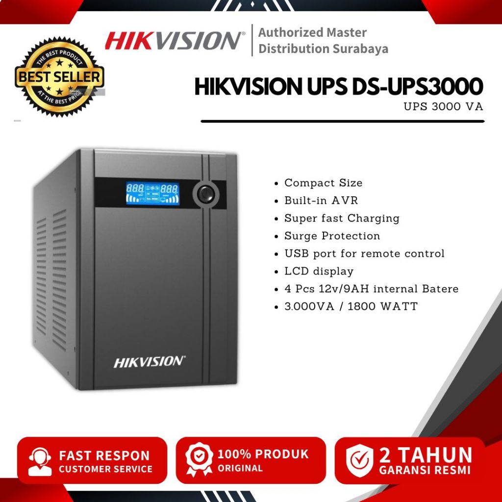 DS-UPS3000 - HIKVISION UPS 3000VA