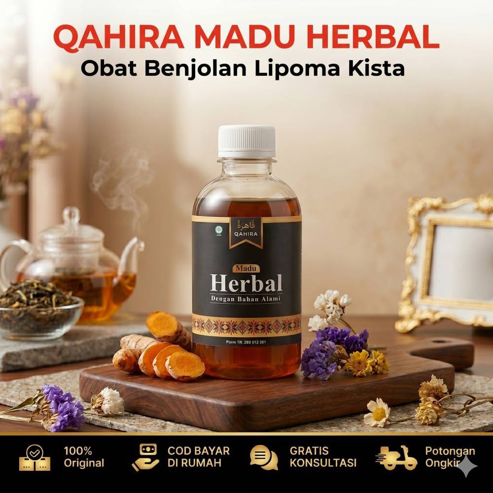 QAHIRA MADU HERBAL Obat Benjolan Tubuh dan Leher Paling Ampuh
