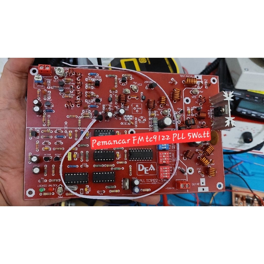 pemancar fm pll tc9122 5watt 88-108 MHz bagus