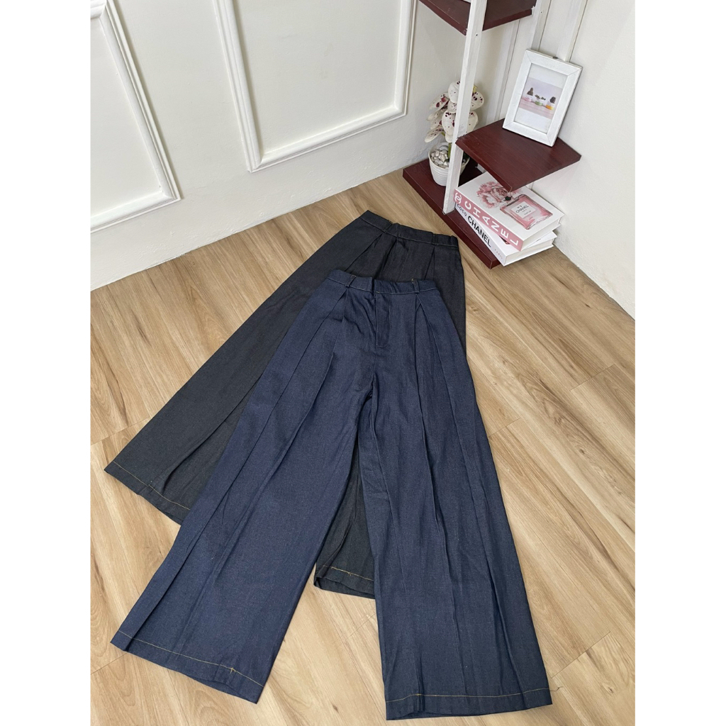 celana kulot soft denim / celana kulot highwaist