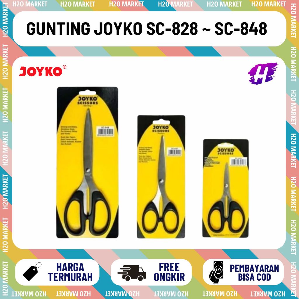 [H2O] Joyko Gunting Joyko Kecil SC 828 / Gunting Sedang SC 838 / Gunting Besar SC848 Joyko Big Sciss