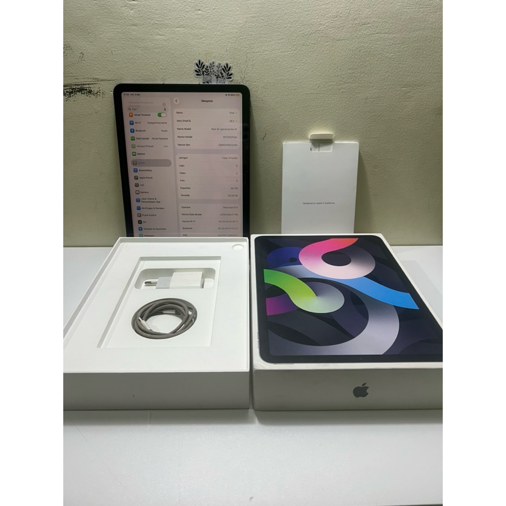Ipad Air 4 Wifi Celluler Ibox 64gb Fullset Mulus