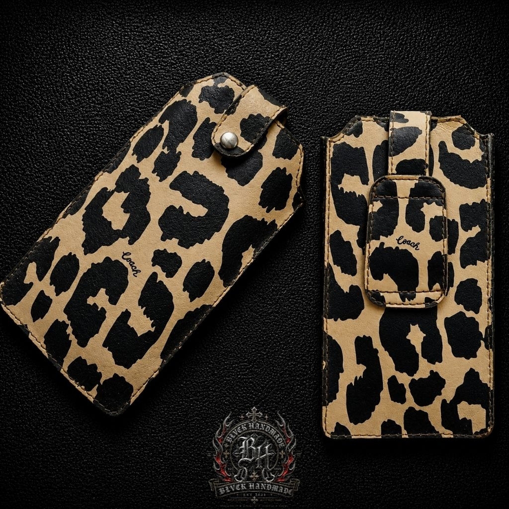 Dompet Handphone Kulit Pu Premium Motif Leopard Untuk Semua Handphone