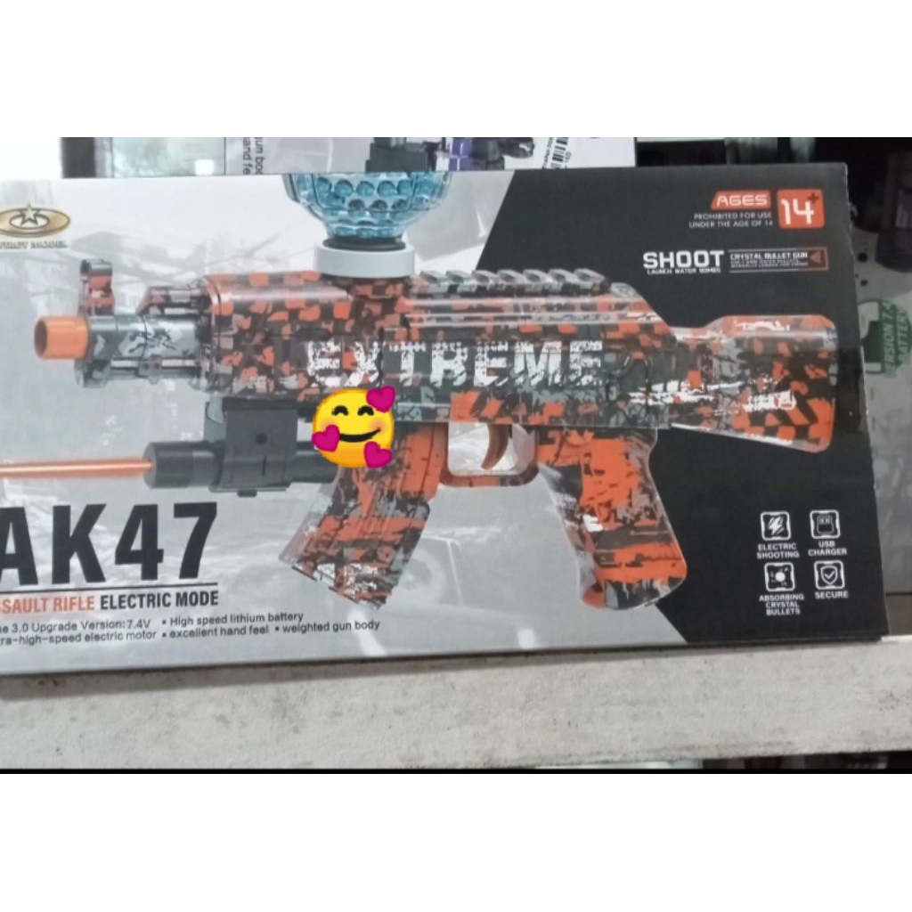 AK47 Extreme Laser Mainan Elektrik Air Gell
