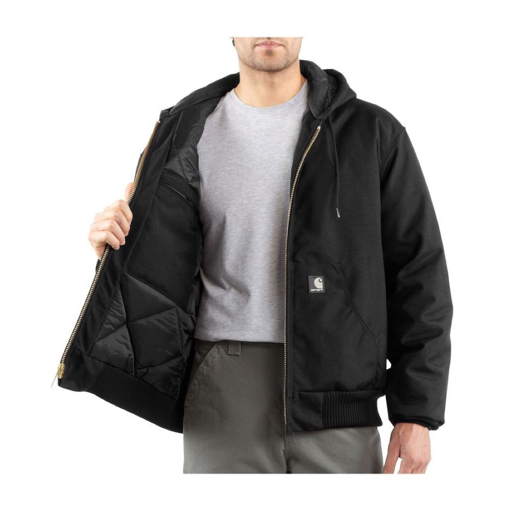 carhartt extrame active jacket duck canvas j133 blk not detroit double knee