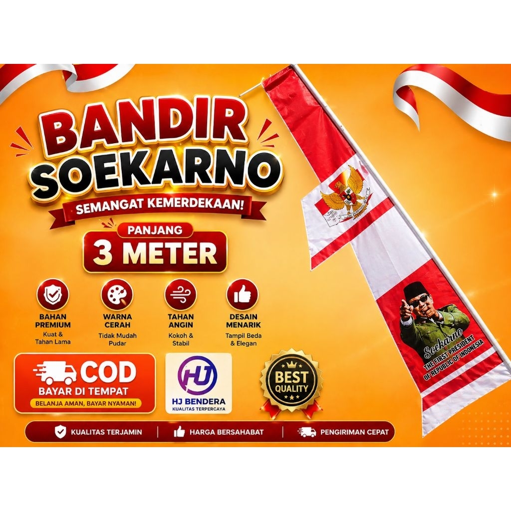 bendera umbul umbul bandir gambar soekarno