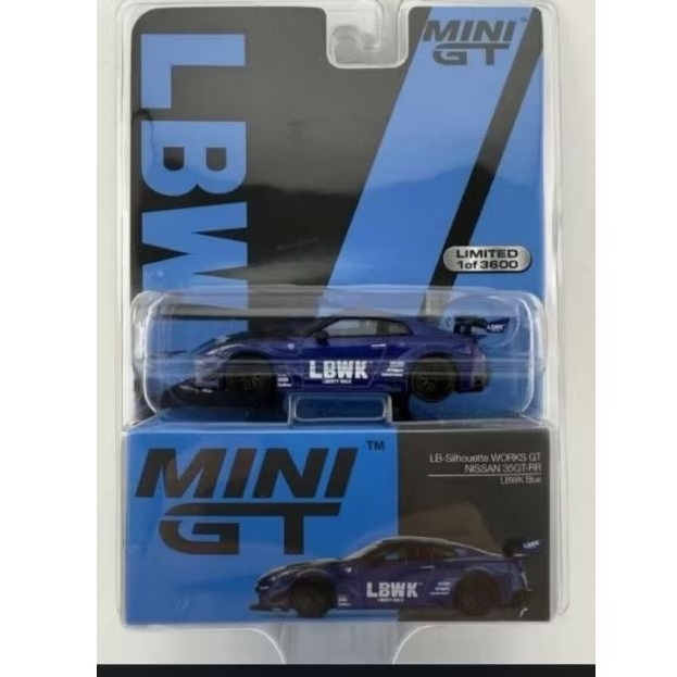 Mini GT Nissan GTR 35GT LBWK Blue No 299