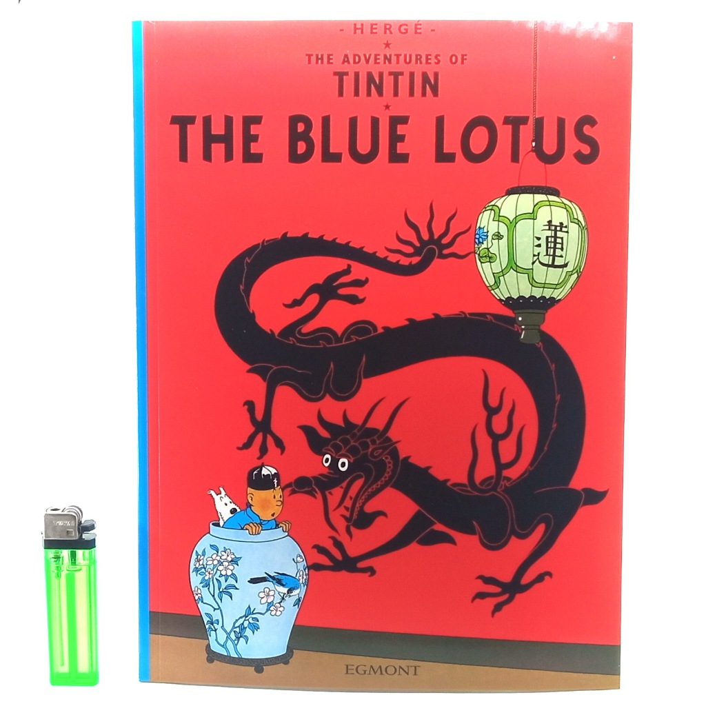 Komik Egmont Tintin Blue Lotus Lotus Biru Format Lebar Bahasa Inggris Original