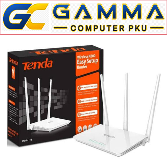 TENDA WIRELESS ROUTER F3 3 ANTENA / 300 WIRELESS ROUTER TENDA F3