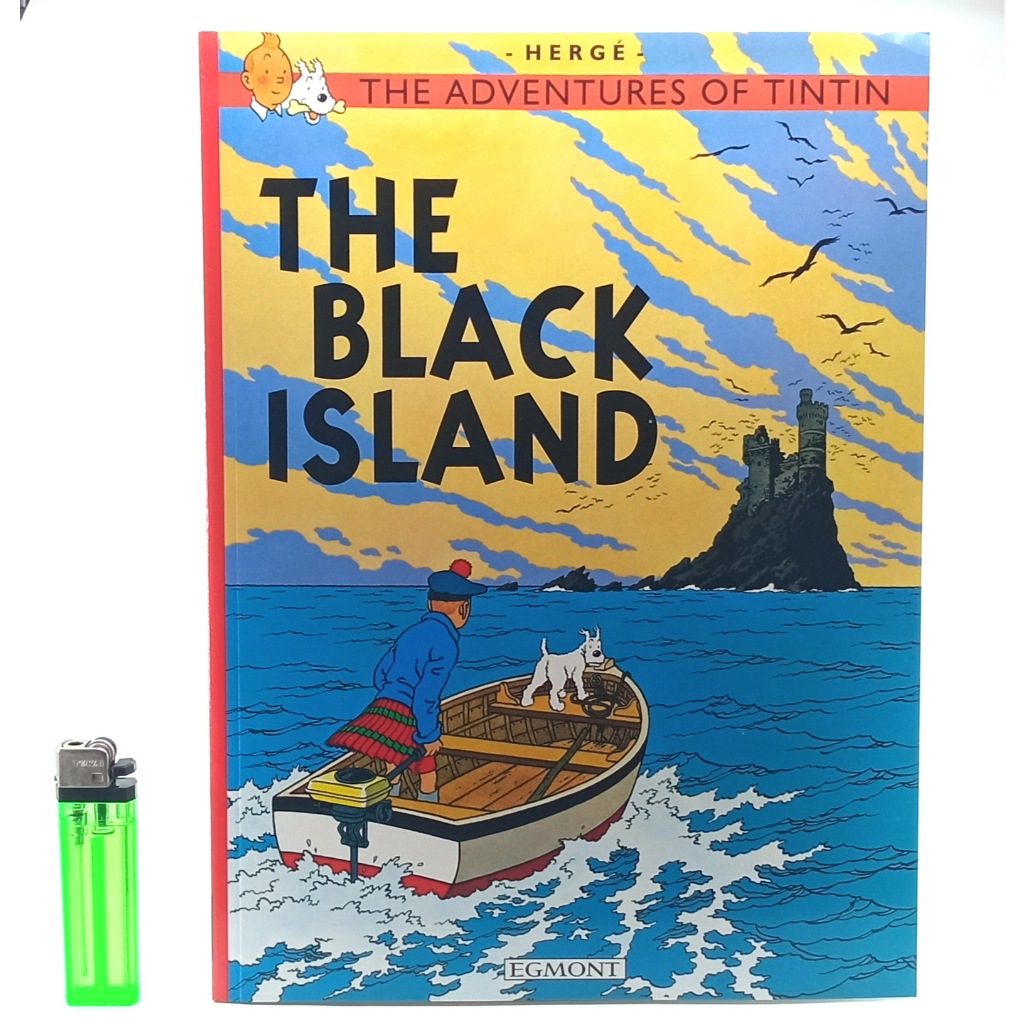Komik Egmont Tintin The Black Island Rahasia Pulau Hitam Format Lebar Bahasa Inggris Original