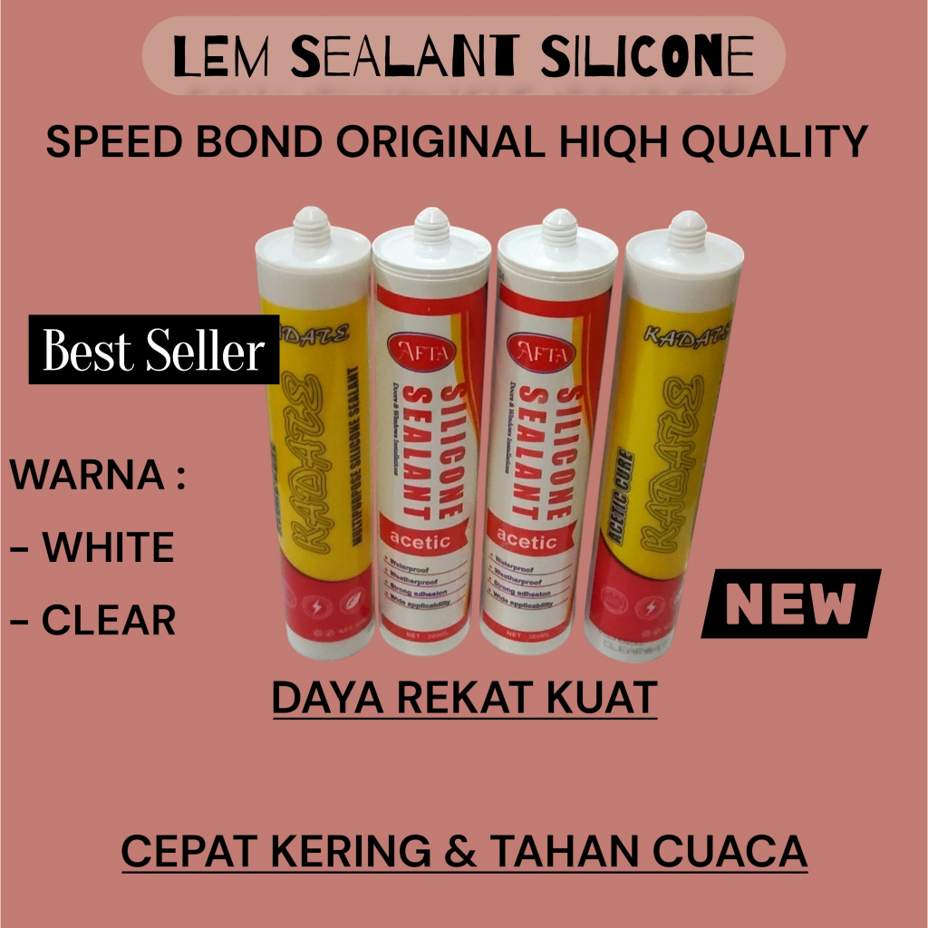 Lem sealant botol / lem silicone glass/ lem kaca silicone sealant