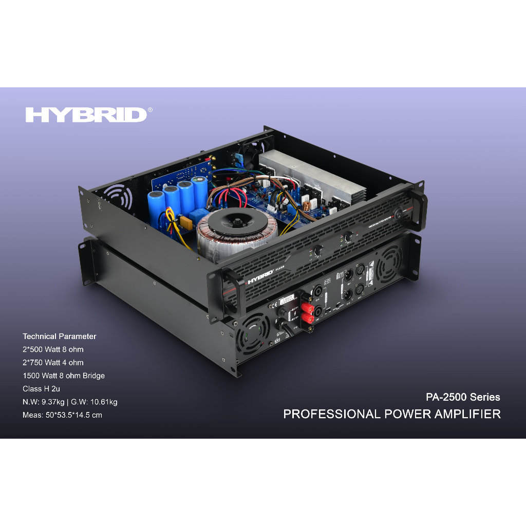 Power Amplifier Hybrid PA2500 PA 2500 2 Channel 1500W Class H Profesional Power Amp Sound System Lap
