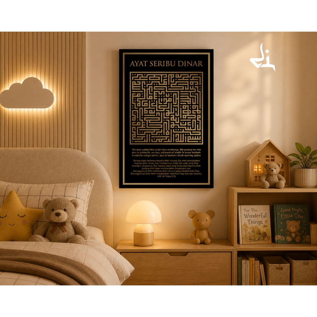 DeInterior Ayat Seribu Dinar | Hiasan Dinding Kaligrafi Ayat Seribu Dinar | Hiasan Dinding Islami | 