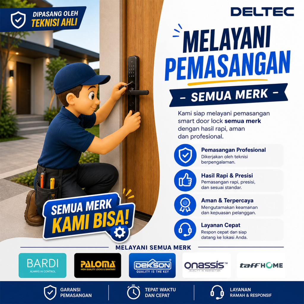 Jasa Pasang Smart Door Lock Access Door Lock All Brands Bardi Paloma Onassis Seyven Taffhome Locus