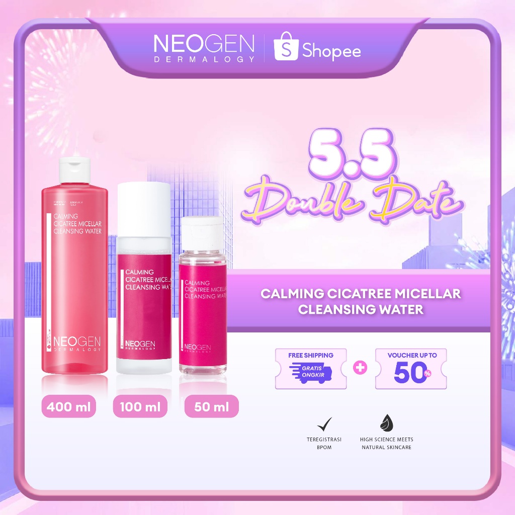 (CLEARANCE SALE) NEOGEN DERMALOGY Calming Cicatree Micellar Cleansing Water (400ml) - (100ml) - (50m