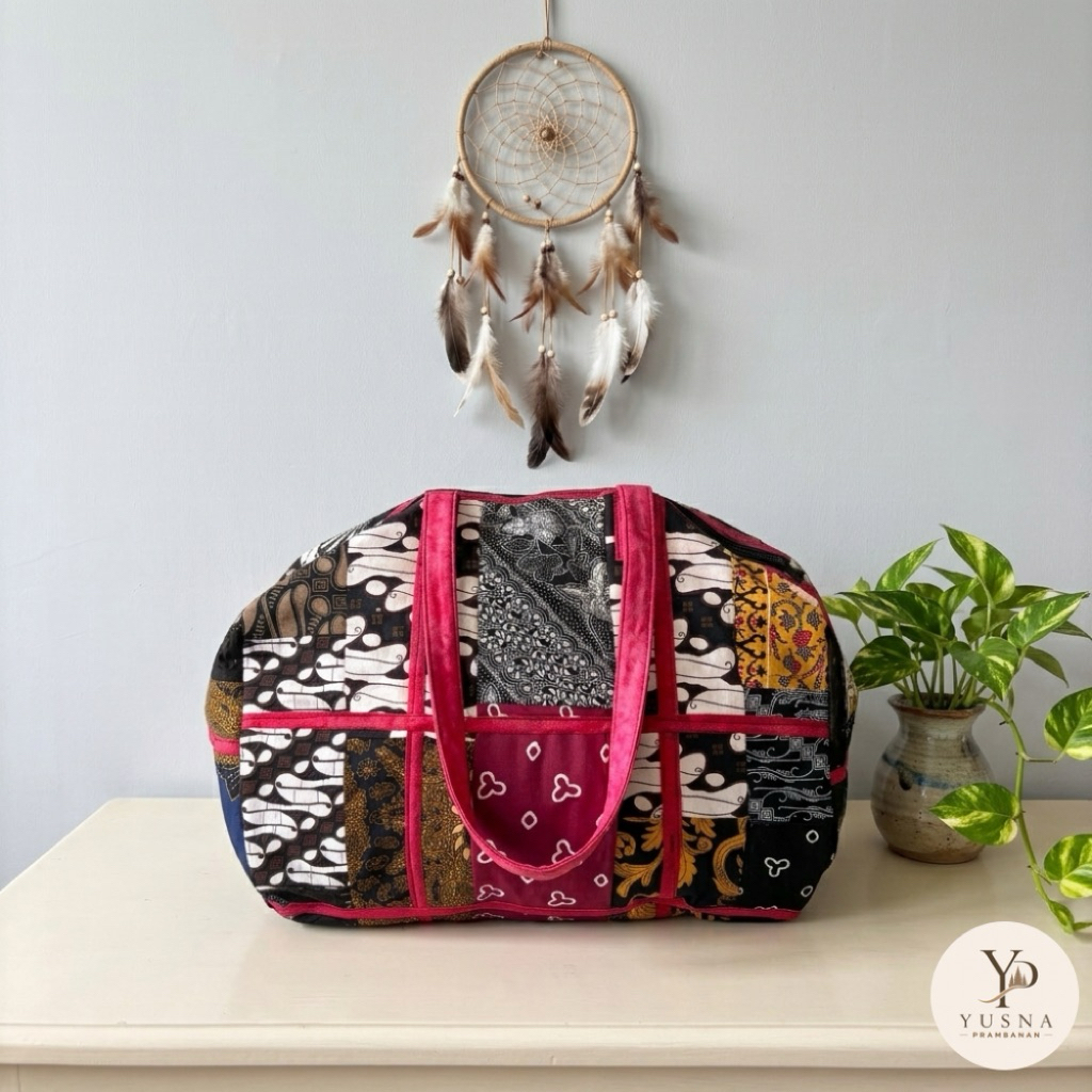 Tas laundry jumbo || Tas travel jinjing || Tas packing batik perca khas Jogja