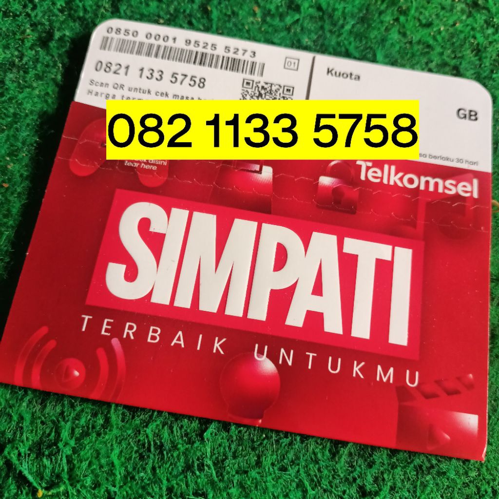 KARTU PERDANA TELKOMSEL 11 Digit 5758 NOMOR CANTIK SIMPATI MAJU MAPAN