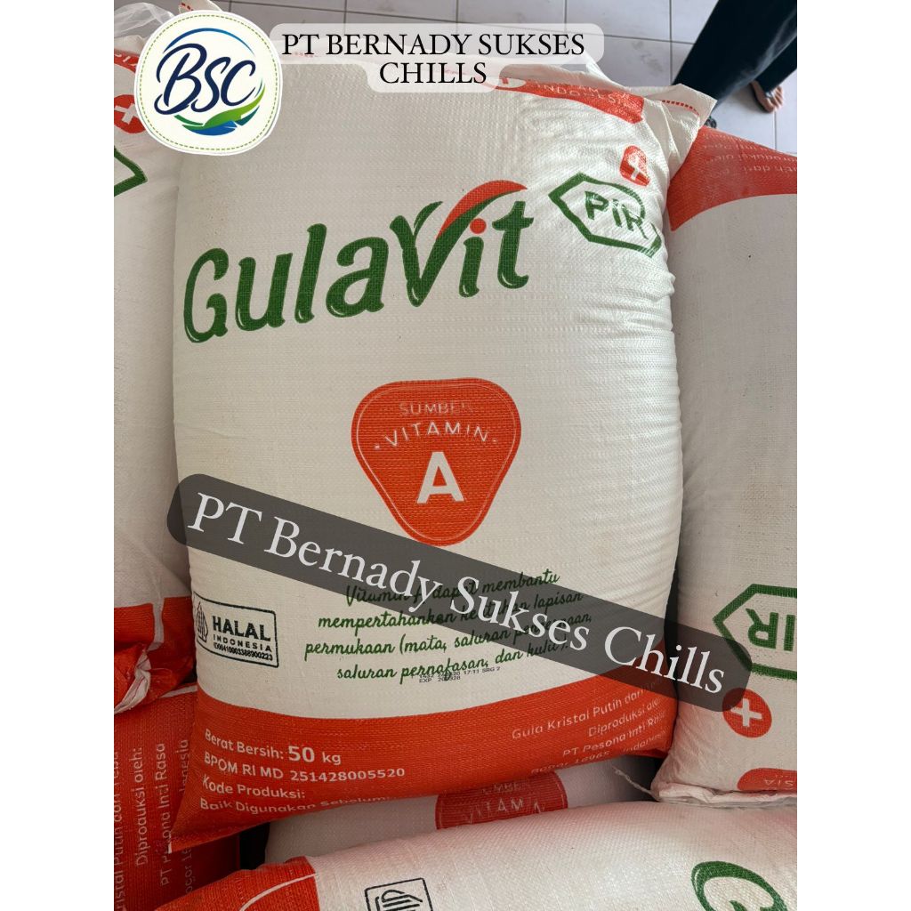 GULAVIT Gula Original Vitamin A REPACK 25KG Fortifikasi Vitamin Manis Lebih Kuning