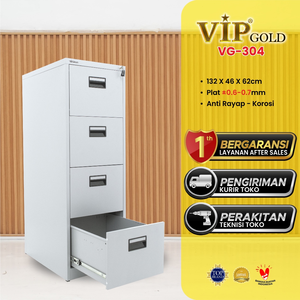 VIP GOLD VG-304 Filling Cabinet 4 Laci Lemari Filing Kabinet 4 Susun