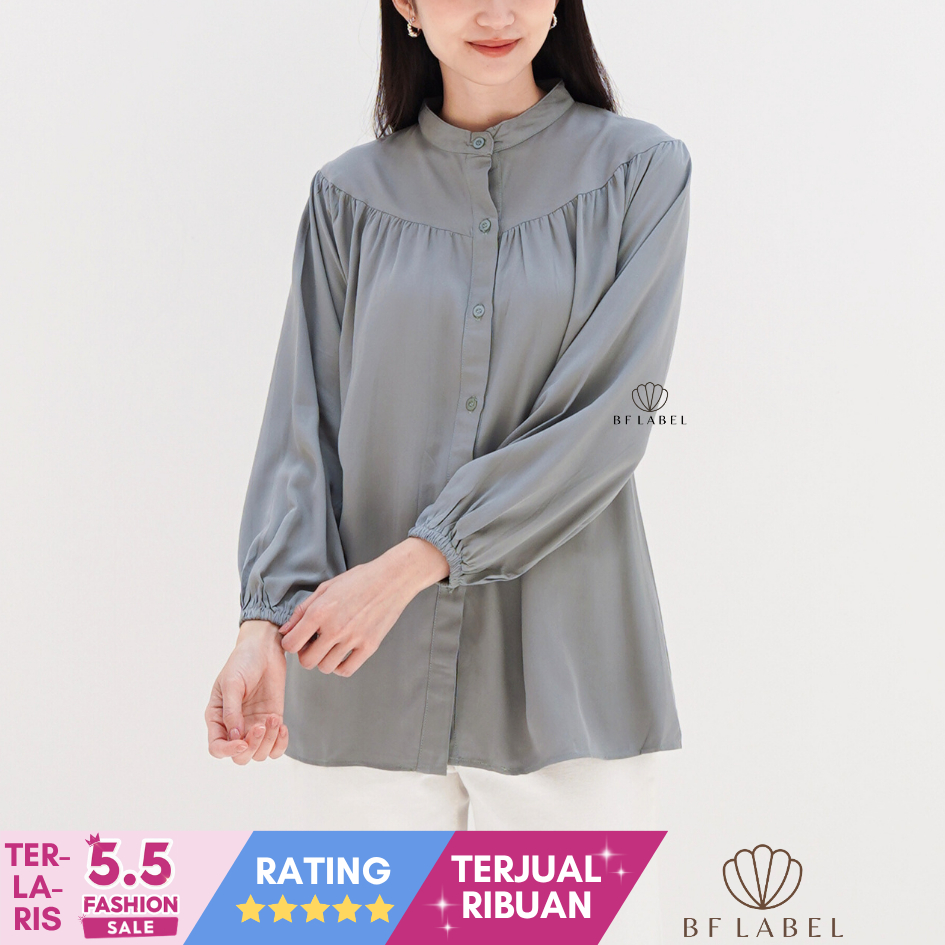 BF Label - LALISA TOP | Kemeja Rayon Twill | Kemeja Basic Murah | Korean Style | Lebaran Idul Fitri