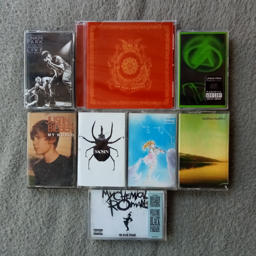 [USED ITEMS] CD & Kaset Pita Bootleg - My Chemical Romance - Saosin - Linkin Park - Justin Bieber - 