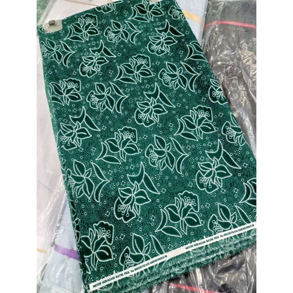 KAIN BATIK PKK NASIONAL WARNA HIJAU TOSCA