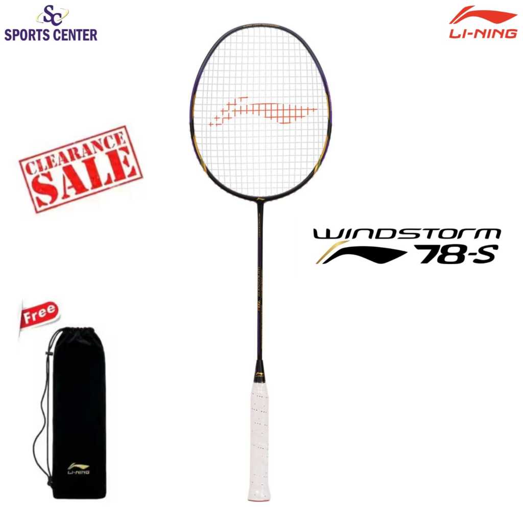 New Raket Badminton Lining Windstorm 78S / 78 S Black Gold