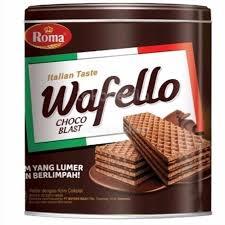 Roma Wafello Wafer Coklat 287g - Kemasan Kaleng Praktis