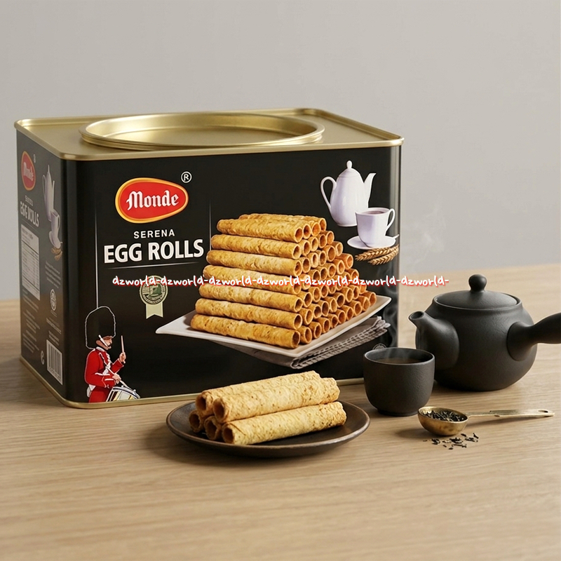 Monde Egg Roll 300gr Kemasan Kaleng Wafer Eggroll Serena Monde Wafer Stick Waffer Stik Lebaran Kalen