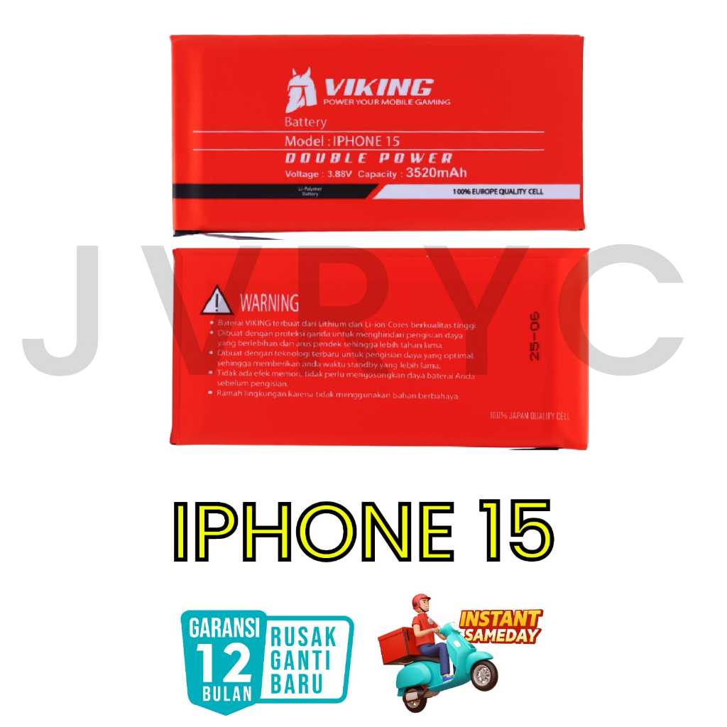 VIKING Baterai Iphone 15