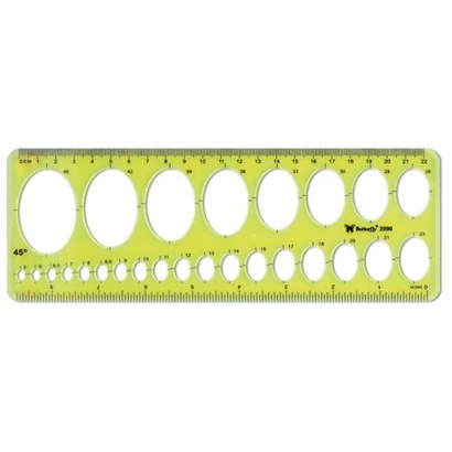 Mal Ellipse Penggaris Cetakan Oval Butterfly 2090