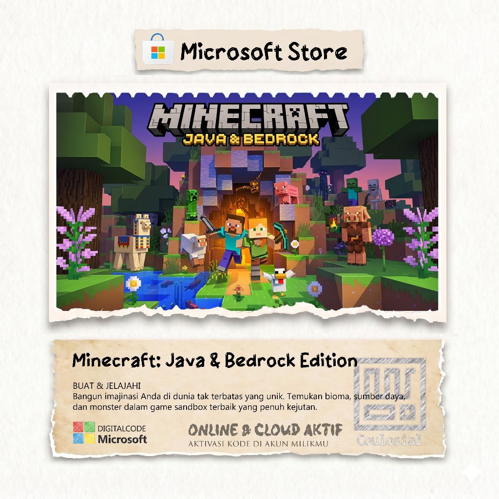 Minecraft: Java & Bedrock Edition (PC) Microsft Key - RESMI