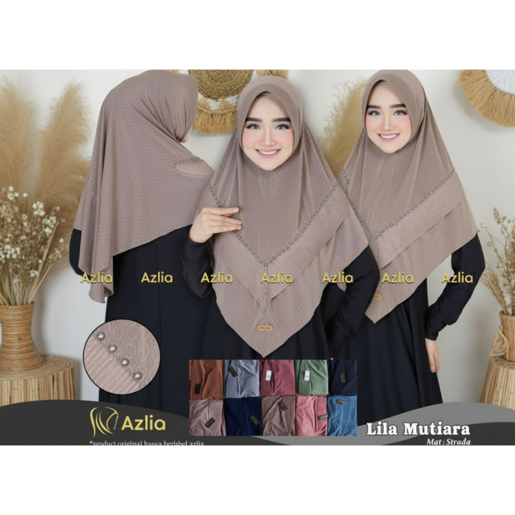 Hijab Azlia Bergo - Jilbab Bergo Waffle - Azlia Lila