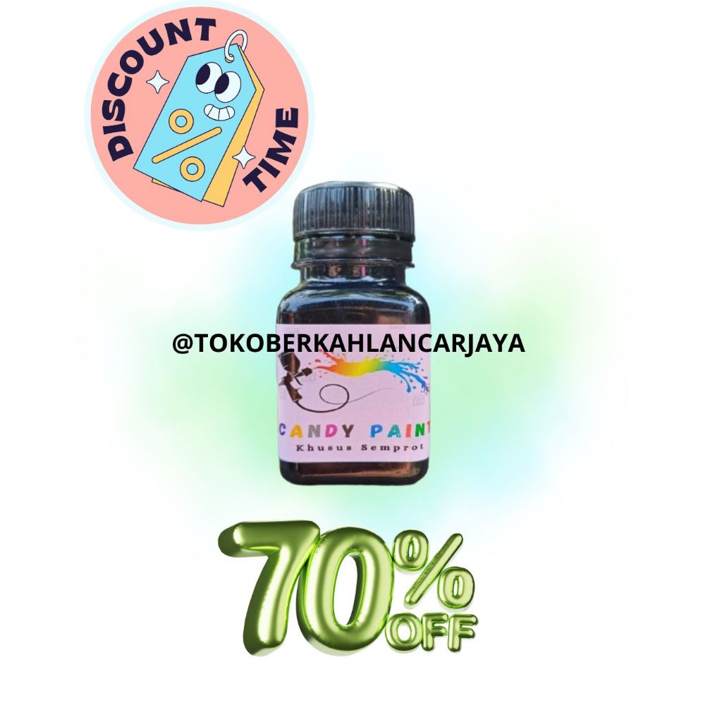(SEMPROT) 50 ML CAT CANDY PAINT CAT CHROME CAT PEWARNA LOGAM CHROME CANDY PAINT