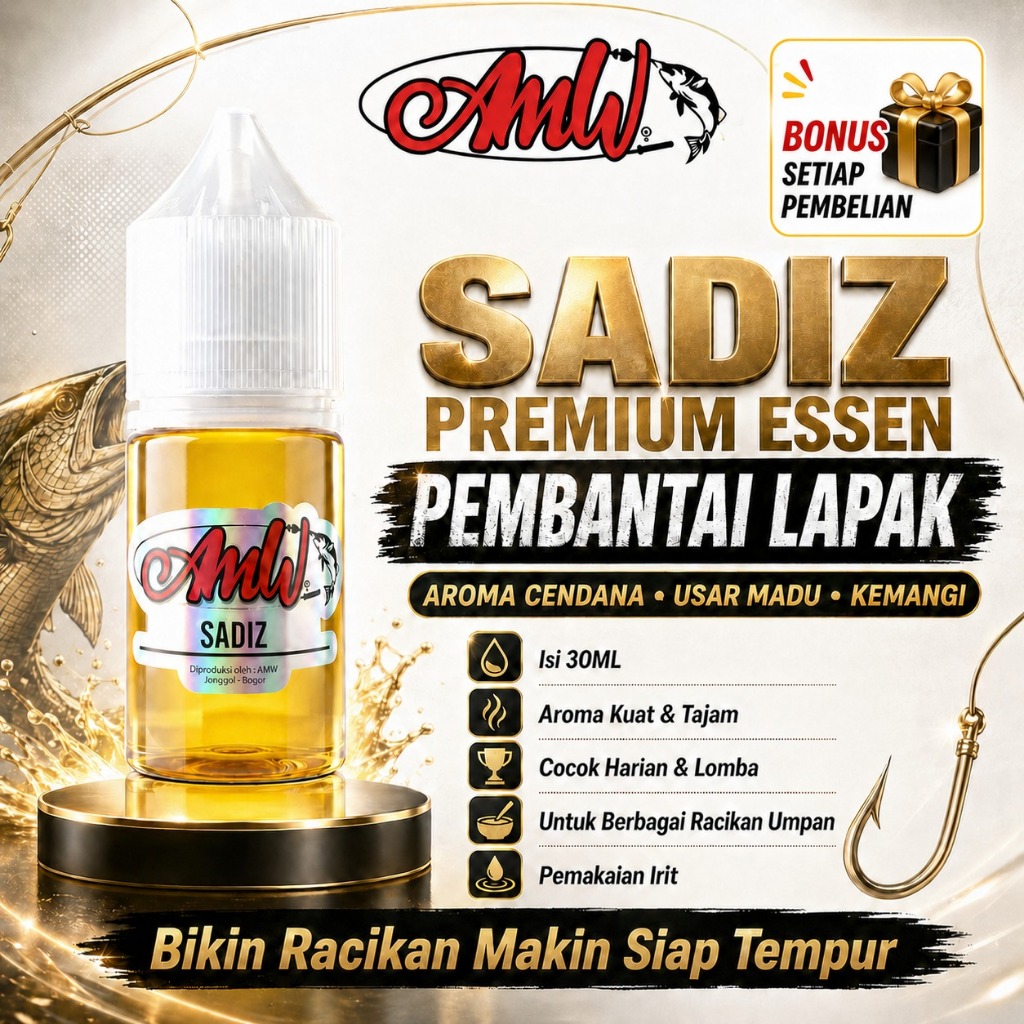 AMW Sadiz Premium Essen Pancing 30ml Aroma Cendana Usar Madu Kemangi Pembantai Lapak