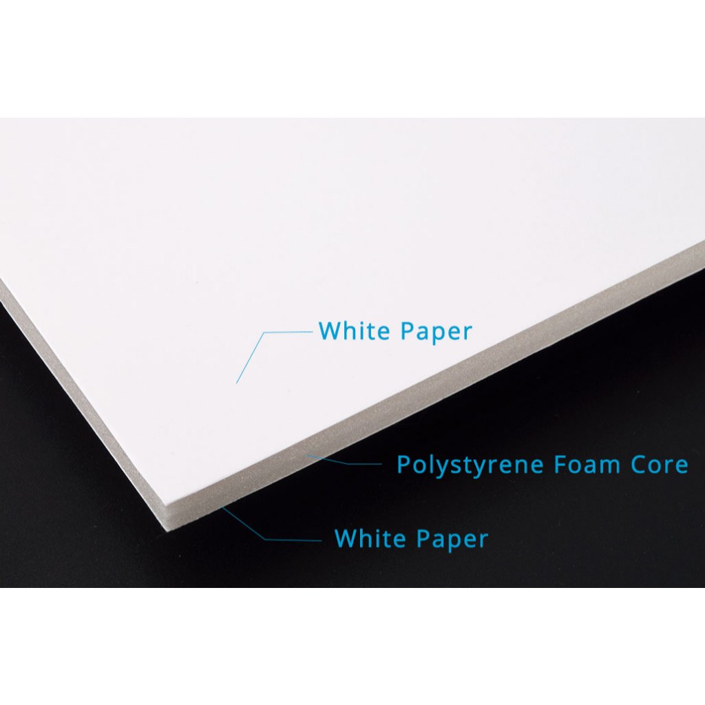 Foam Board ( White Paper Board ) 5 mm ( 1,2 x 2,4 m ) Wajib di potong