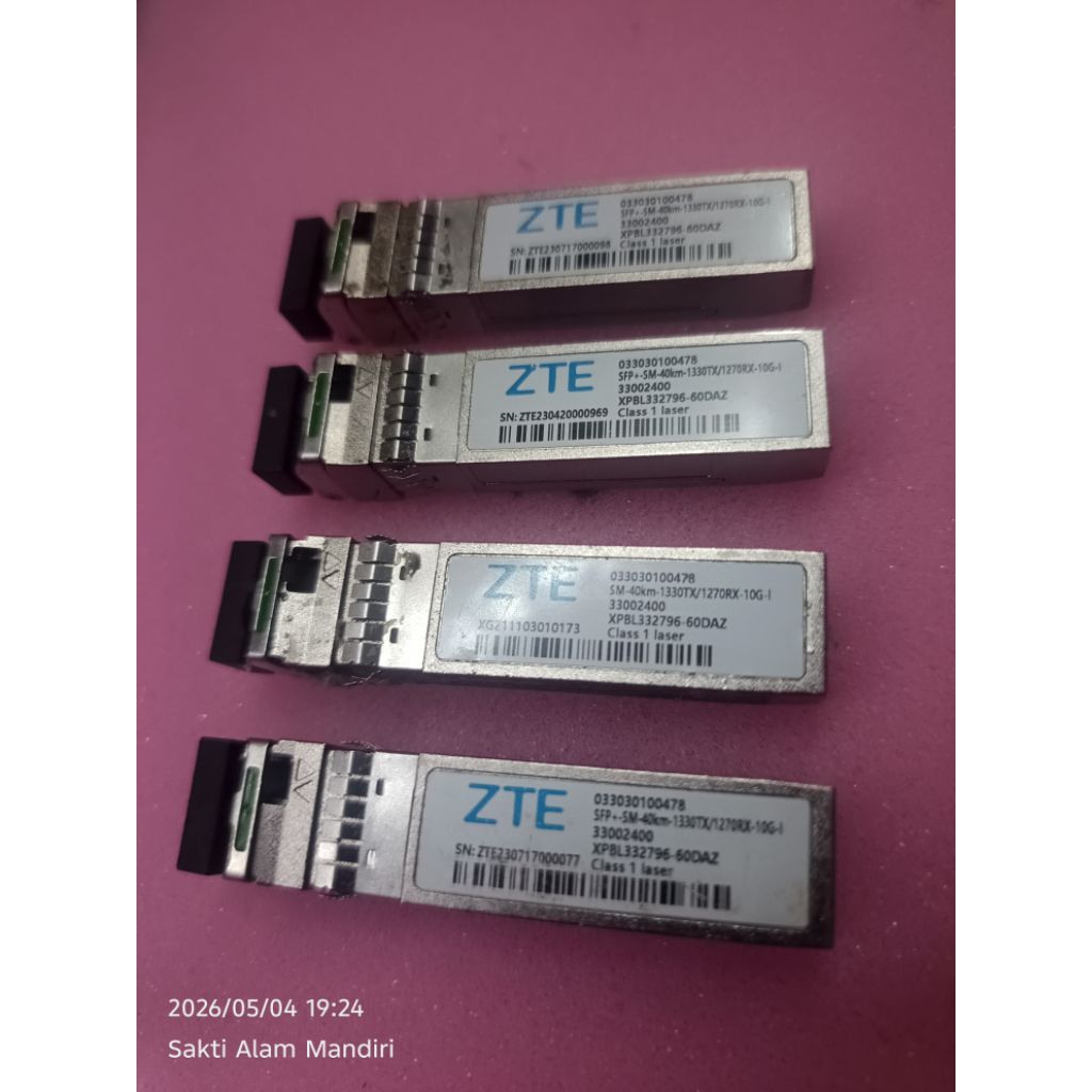 ZTE SFP+ 10G 40KM BIDI SINGLECORE (Harga 1 pasang)