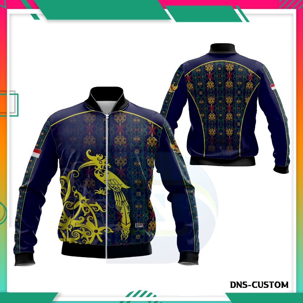 Jaket Dayak Enggang/Hoodie Batik Dayak Kalimantan/Jaket Ranting Dayak Custom
