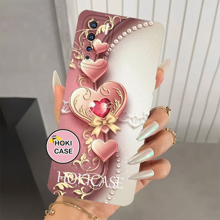 Kessing Oppo Reno 3 4G - Oppo A91 Case Lentur Motif Love Aesthetic Terbaru