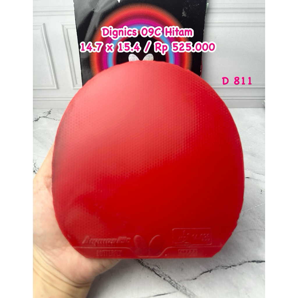 SECOND KARET BET BAT BLADE BAD TENIS MEJA PINGPONG DIGNICS 09C MERAH ORIGINAL MARKET JEPANG