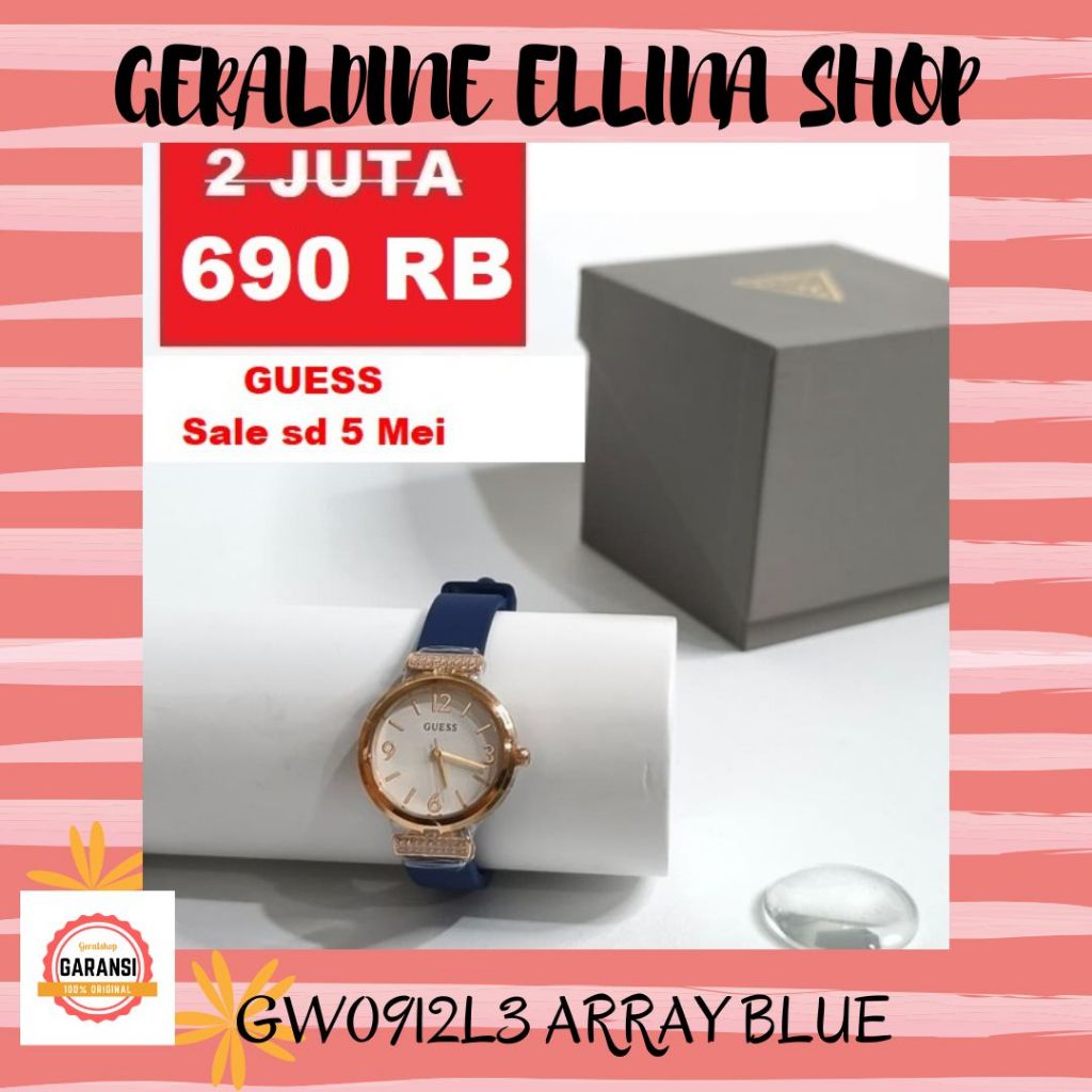 SALE Jam tangan wanita GUESS watch original store 100% seri GW0912L3