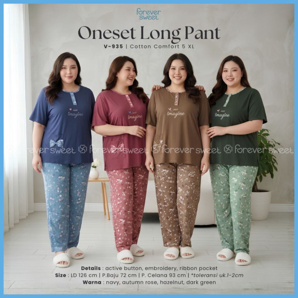 FOREVER SWEET PIYAMA JUMBO BAJU TIDUR CP BIG SIZE 5XL