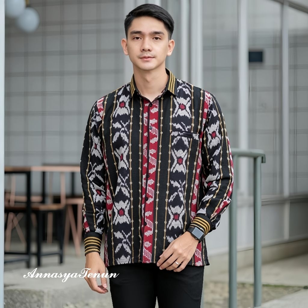 KEMEJA PRIA TENUN ASLI TROSO JEPARA-BAJU TENUN PRIA LENGAN PANJANG DAN PENDEK