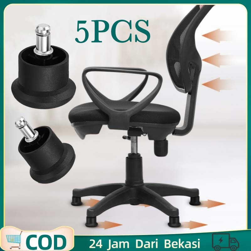 5pcs Roda Kursi Kerja Kantor Roda Untuk Kursi Kantor Kaki Kursi Roda Kantor Roda Kursi Glider Stabil