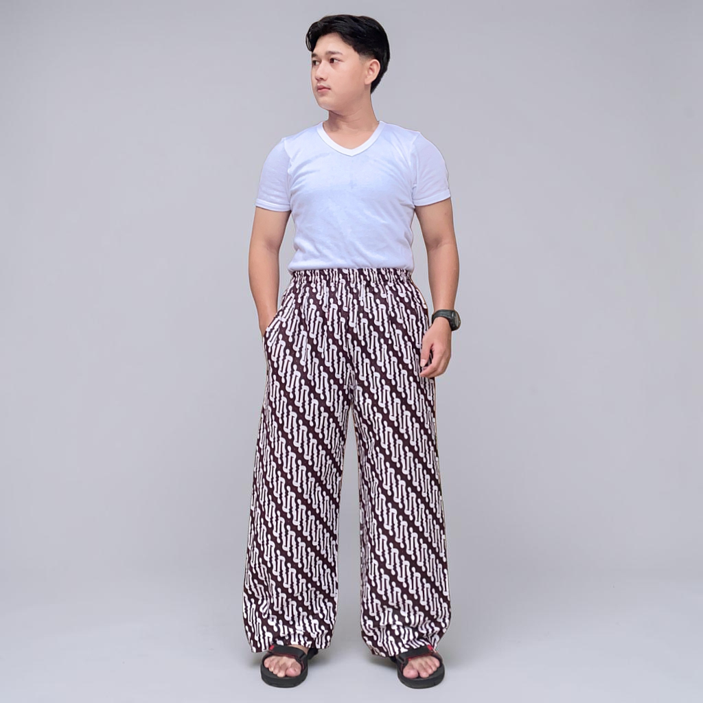celana batik pria super jumbo kantong samping celana boim